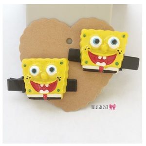 Sponge-bob Hair Clips. NEW!
